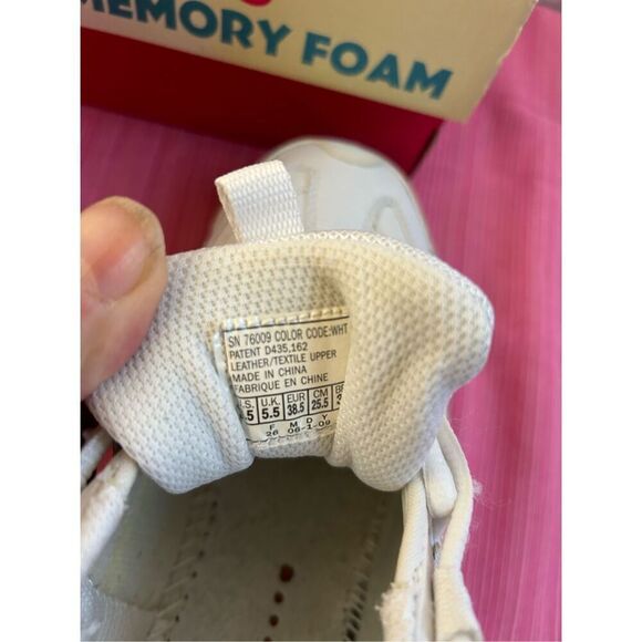 Skechers work white leather size 8.5 replacement sole inserts #76009 - Picture 3 of 6